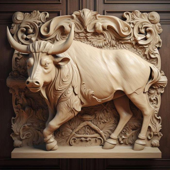 Nature and animals (bull 3d model 3, NATURE_5215) 3D models for cnc